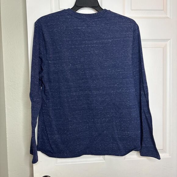 Dip XL Navy Blue Long Sleeve Mountain Sunset Graphic T-Shirt - Picture 4 of 5